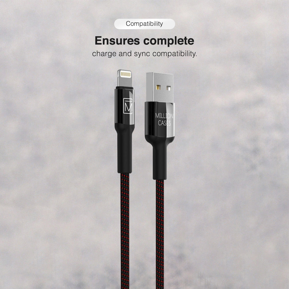 Million Cases Auto Disconnect Fast Charging Braided Lightning Cable