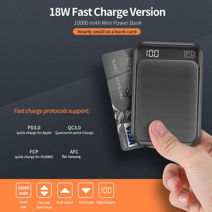 Rock space - P65 10000 mAh Mini PD Digital Display Power Bank