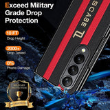 Galaxy Z Fold4 Porscase Logo Stripe Fusion Pattern Case