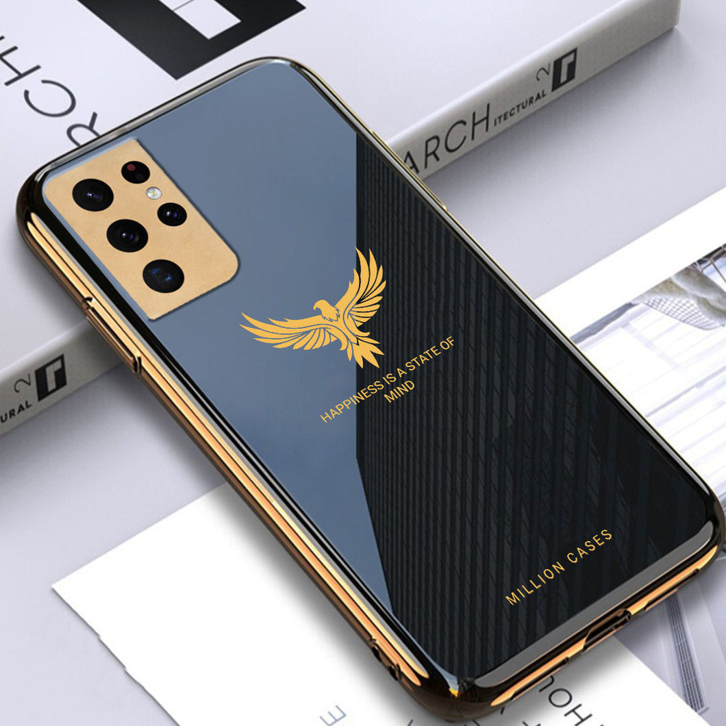 Galaxy S22 Plus Eagle Pattern Electroplating Glass Case