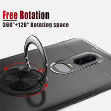 Load image into Gallery viewer, OnePlus 6 Metallic Finger Ring Holder Matte Case
