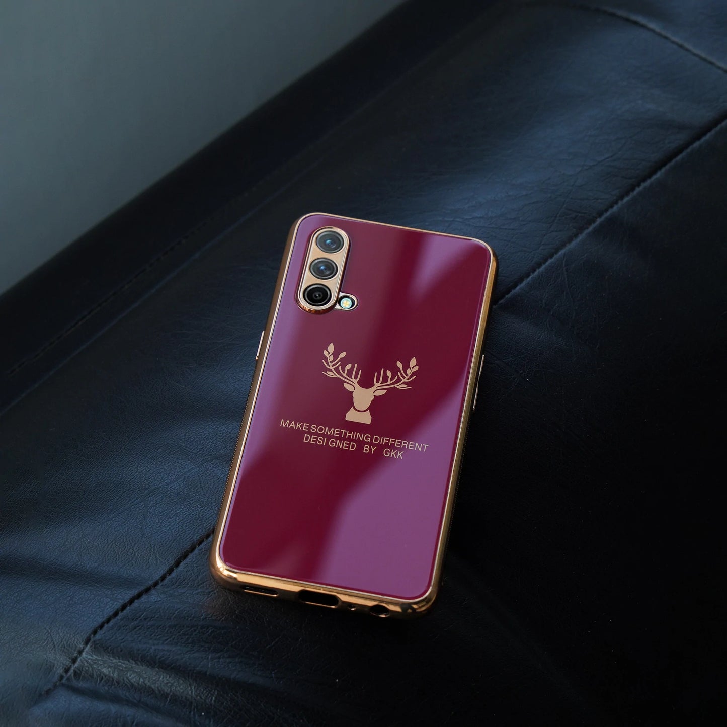 OnePlus Nord CE (3 in 1 Combo) Electroplating Reindeer  Case + Tempered Glass + Lens Protector