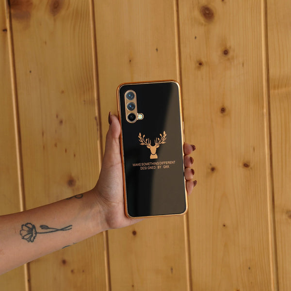 OnePlus Nord CE (3 in 1) Electroplating Reindeer Glass Case+ Tempered Glass + Camera Lens Protector