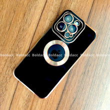 Load image into Gallery viewer, iPhone 12 Pro Max Classic Plating Logo Cut Camera Protection Case
