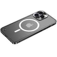 Load image into Gallery viewer, iPhone 14 Plus Frosted Glass Magsafe Edition Magnetic Bumper Case
