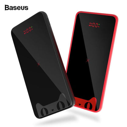 Baseus ®10000 mAh Powerbank and Wireless Charger With Cat Print