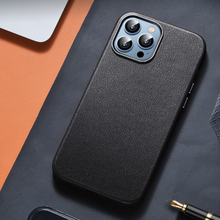 Load image into Gallery viewer, iPhone 13 Series -  Leather Textured Plated Case
