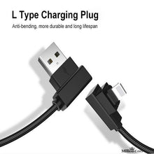 Load image into Gallery viewer, L Bend Nylon Braided USB Charging Cable
