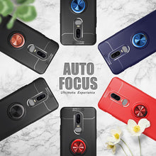 Load image into Gallery viewer, OnePlus 6 Metallic Finger Ring Holder Matte Case
