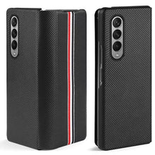 Load image into Gallery viewer, Galaxy Z Fold3 Luxury Leather Foldable Flip Case
