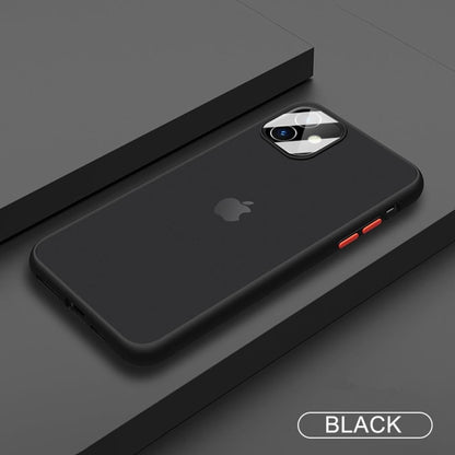 iPhone 11 Series Shockproof Matte Case With Camera Lens Guard