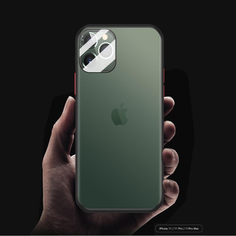 iPhone 11 Series Shockproof Matte Case With Camera Lens Guard