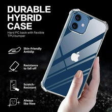 Load image into Gallery viewer, iPhone - Anti Knock Clear Case With Tempered Glass
