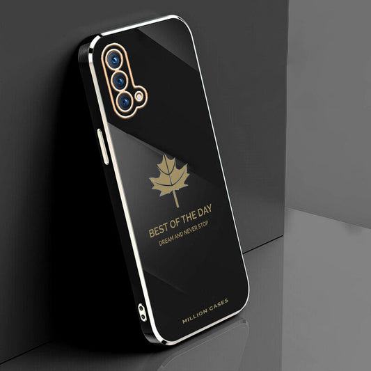 OnePlus Nord CE (3 in 1 Combo) Electroplating Mapple Leaf Soft Case+ Tempered Glass + Camera Lens Protector