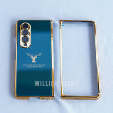 Load image into Gallery viewer, Galaxy Z Fold4 Deer Pattern Inspirational Glass Case
