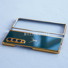 Load image into Gallery viewer, Galaxy Z Fold4 Deer Pattern Inspirational Glass Case

