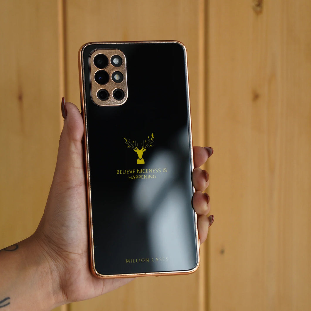OnePlus 9R/8T Electroplating Reindeer Pattern Glass Case