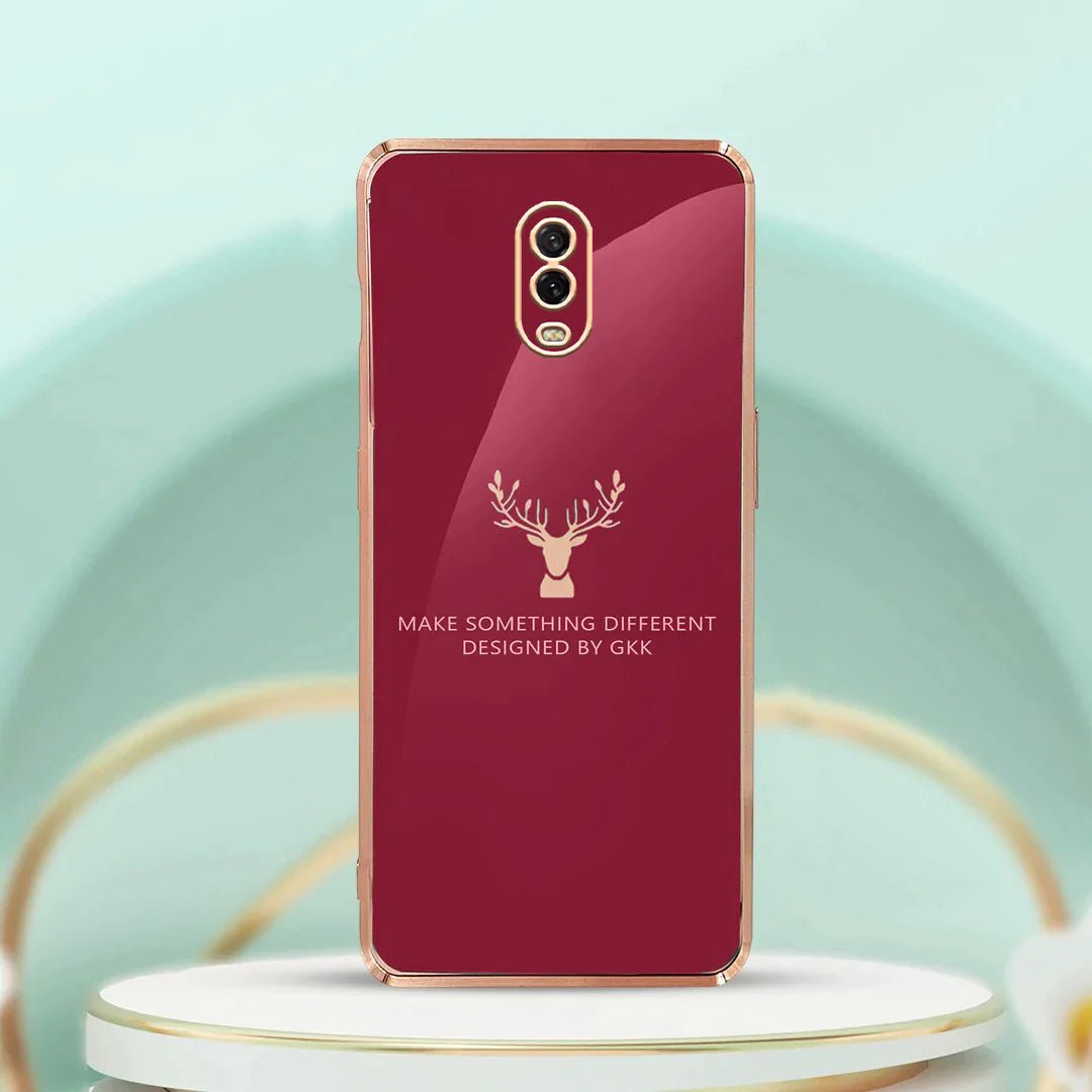 OnePlus 6T (3 in 1 Combo) Reindeer Pattern Glass Case + Tempered Glass + Camera Lens Protector