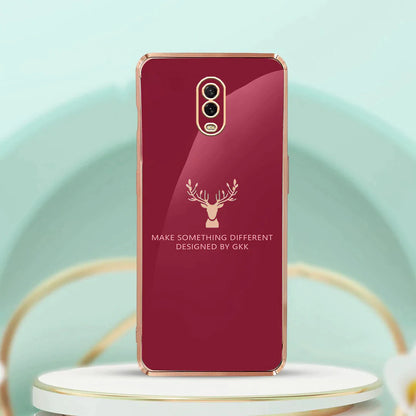 OnePlus 6T (3 in 1 Combo) Reindeer Pattern Glass Case + Tempered Glass + Camera Lens Protector