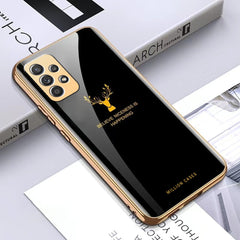 Galaxy A53 Electroplating Reindeer Pattern Glass Case