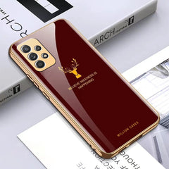 Galaxy A53 Electroplating Reindeer Pattern Glass Case