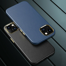 Load image into Gallery viewer, iPhone 13 Series -  Leather Textured Plated Case
