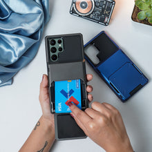 Load image into Gallery viewer, Galaxy S22 Series Hidden Card Holder Hybrid Case
