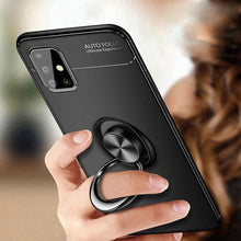 Load image into Gallery viewer, Galaxy A51 Metallic Finger Ring Holder Matte Case
