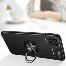 Load image into Gallery viewer, Galaxy F62 Metallic Finger Ring Holder Matte Case

