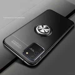 Galaxy S10 Lite (3 in 1 Combo) Metallic Ring Case + Tempered Glass + Earphones
