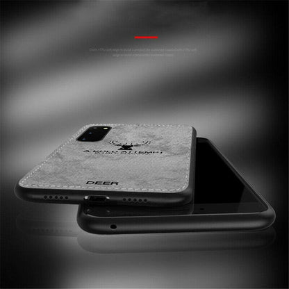 Galaxy S20 (3 in 1 Combo) Deer Case + Tempered Glass + Earphones