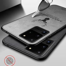 Load image into Gallery viewer, Galaxy S20 Ultra Deer Print Cloth Textured Inspirational Soft Case
