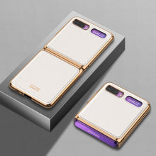 Load image into Gallery viewer, Galaxy Z Flip Business Leather Pattern Case
