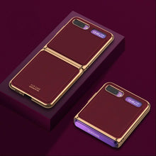 Load image into Gallery viewer, Galaxy Z Flip Business Leather Pattern Case
