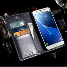 Load image into Gallery viewer, Galaxy S8 Blue Moon Leather Wallet Flip Case
