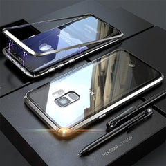 Galaxy S9 Electronic Auto-Fit Magnetic Transparent Glass Case