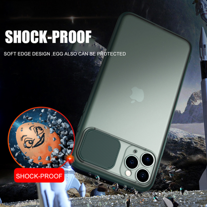 Camera Lens Slide Protection Matte Case - iPhone