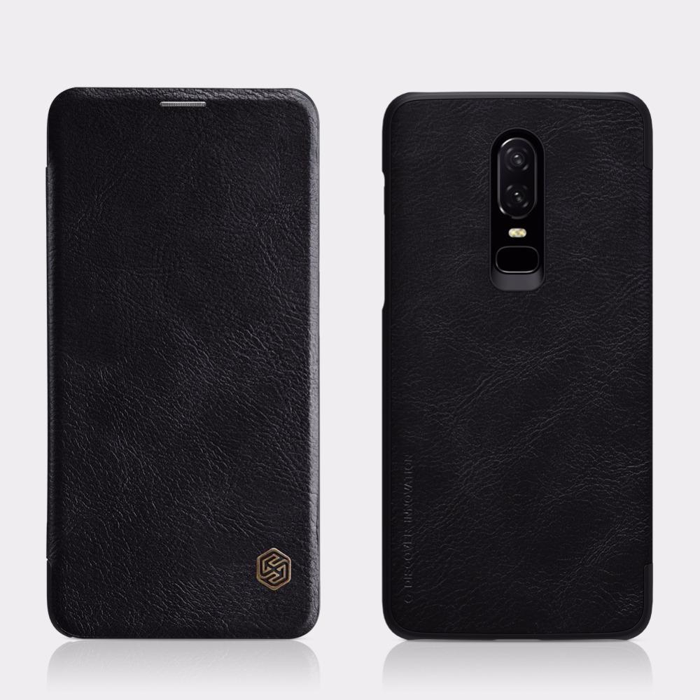 OnePlus 6 Genuine QIN Leather Flip Case