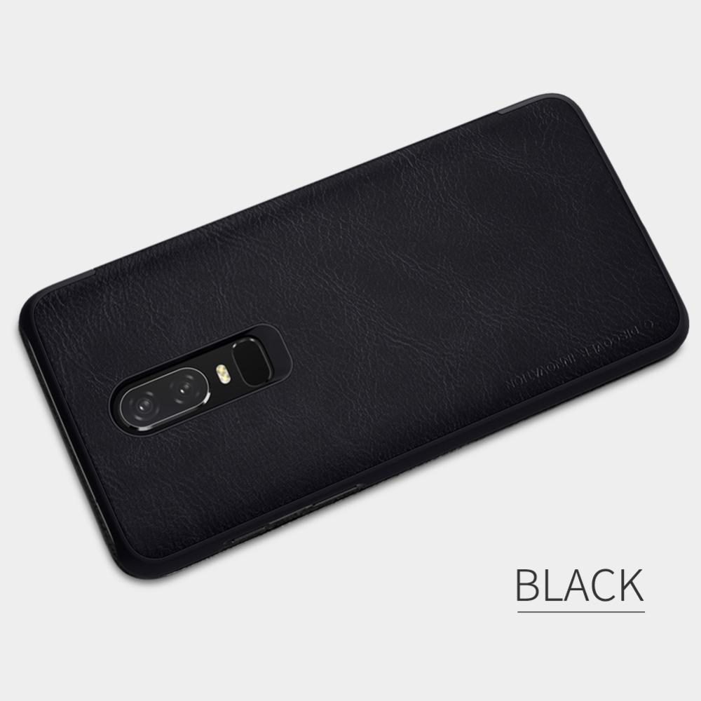 OnePlus 6 Genuine QIN Leather Flip Case