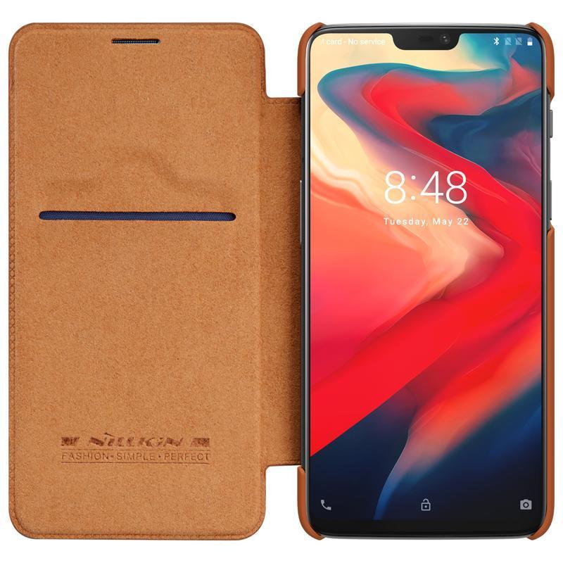 OnePlus 6 Genuine QIN Leather Flip Case