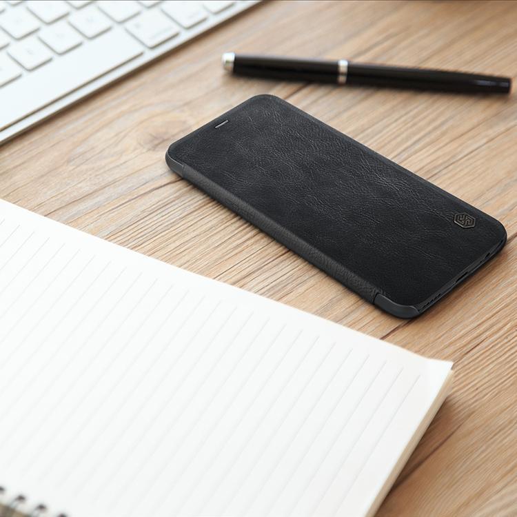 OnePlus 6 Genuine QIN Leather Flip Case