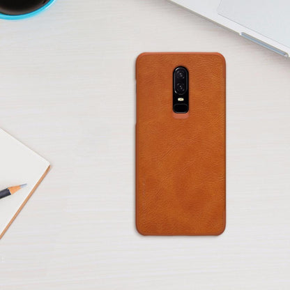 OnePlus 6 Genuine QIN Leather Flip Case