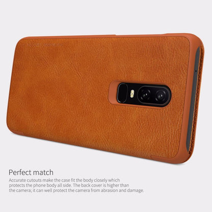 OnePlus 6 Genuine QIN Leather Flip Case