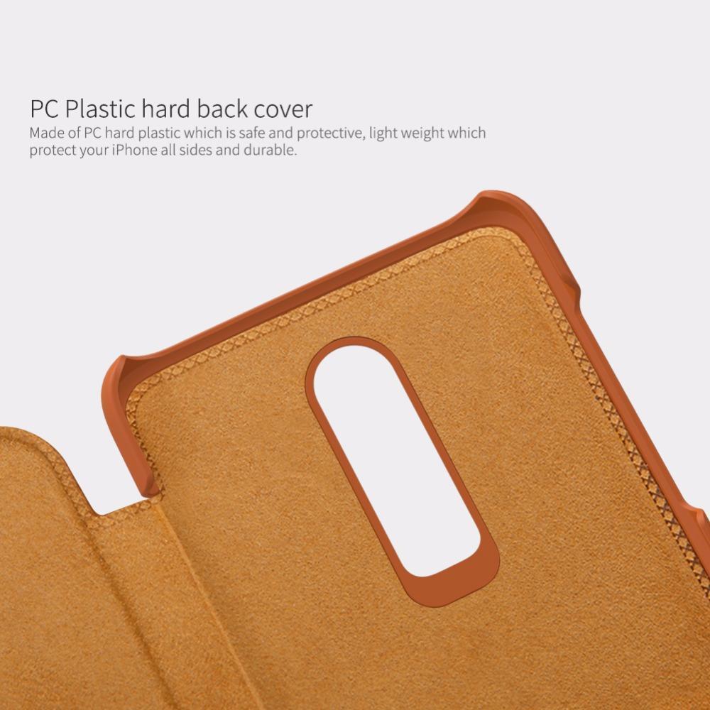 OnePlus 6 Genuine QIN Leather Flip Case