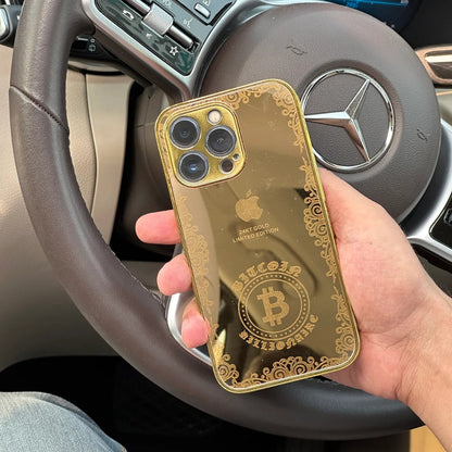 iPhone 15 Series Crafted Gold Luxurious Camera Protective Case