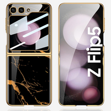 Load image into Gallery viewer, Galaxy Z Flip5 Marble Glass Case
