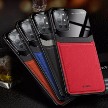 Load image into Gallery viewer, OnePlus Series Sleek Slim Leather Glass Case With Tempered Glass
