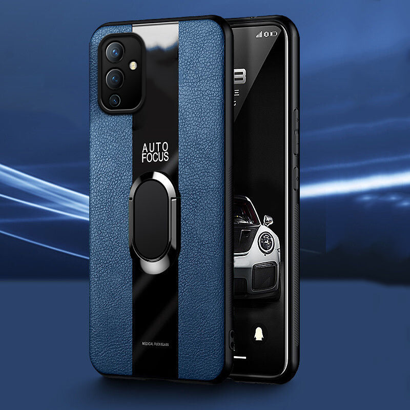 Plexiglass Luxury Leather Ring Case - OnePlus