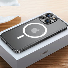 Load image into Gallery viewer, iPhone Series - Frosted Glass Magsafe Edition Magnetic Bumper Case
