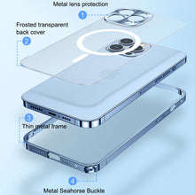 Load image into Gallery viewer, iPhone Series - Frosted Glass Magsafe Edition Magnetic Bumper Case
